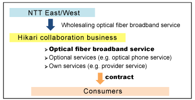 Overview of a contract with Hikari collaboration business, followed by description in text