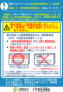 画像：消費者庁・厚生労働省発行の注意喚起ポスター